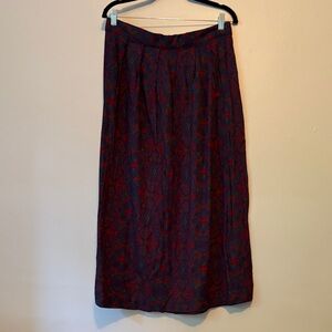 Vintage Worthington Multicolor Paisley Midi Skirt